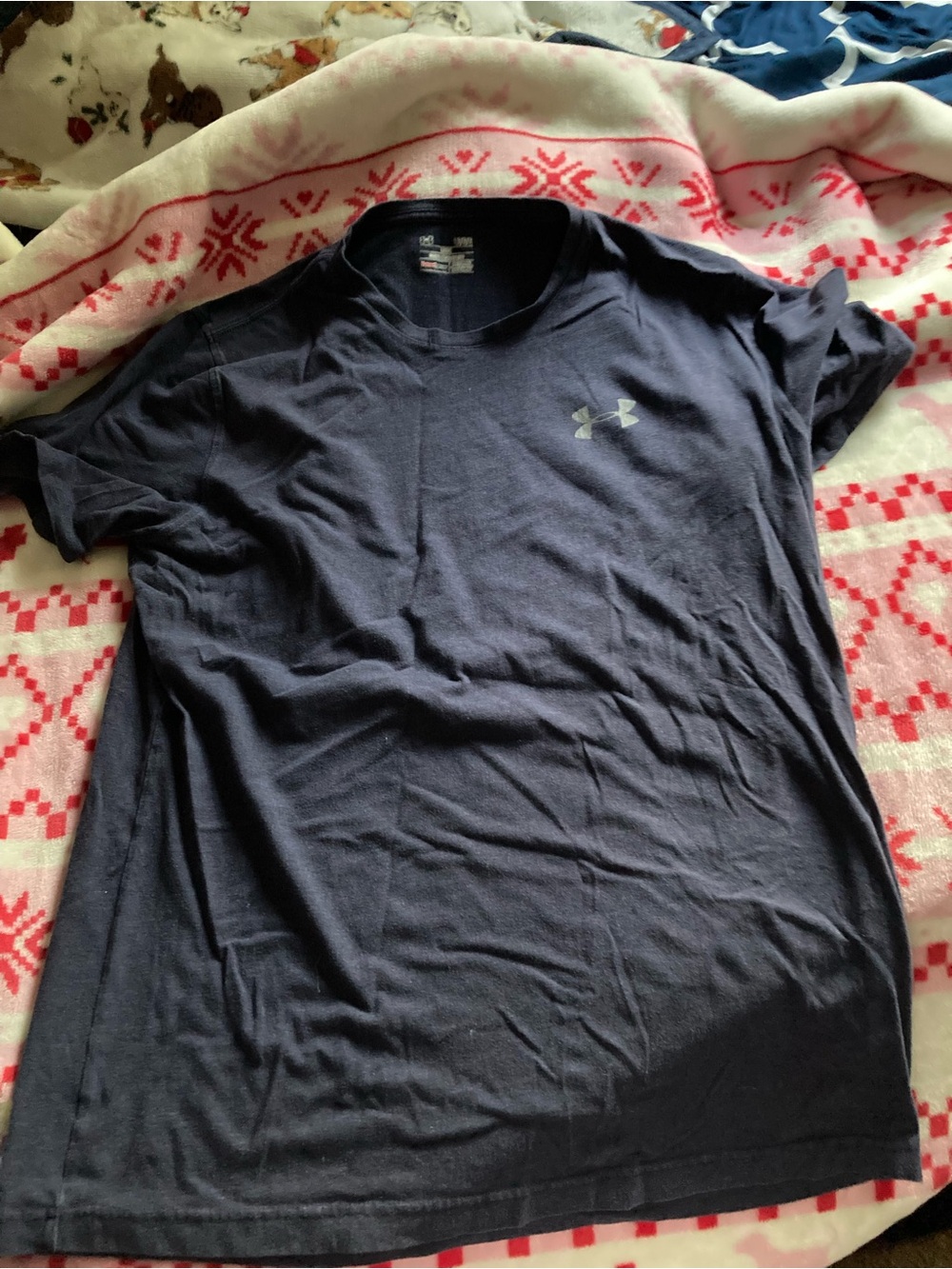 Under Armour Men’s Navy Short-Sleeve Athletic Tee with Logo